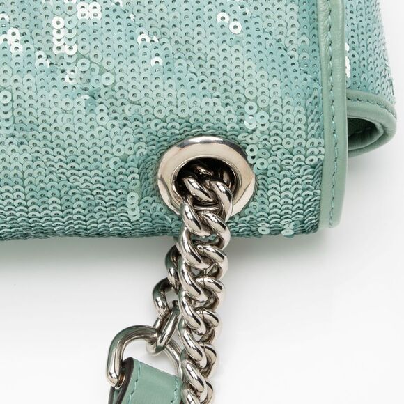 Gucci Matelasse Sequin GG Marmont Mini Flap Bag - Picture 10 of 14
